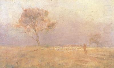 Yarding Sheep (nn02), Charles conder